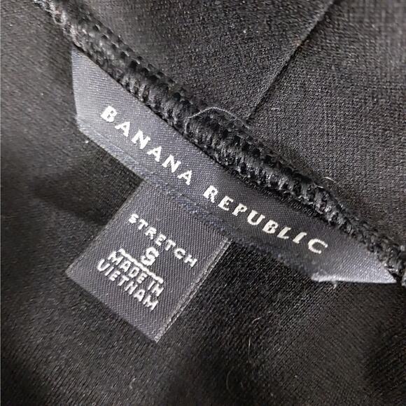 BANANA REPUBLIC! BLACK HEAVIER WEIGHT STRETCH, BELTED WAIST DRESS! SZ S - Picture 8 of 11